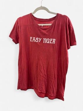 Amuse Society Easy Tiger Women's Red Graphic Tee